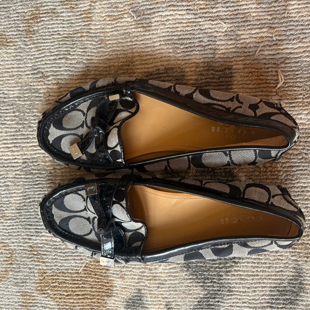 Coach Black and Gray Women's Loafers